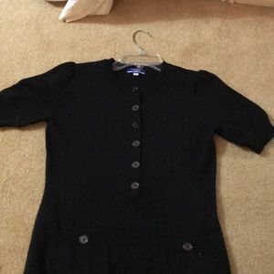 A Black Burberry Blue Label Button Down Cardigan